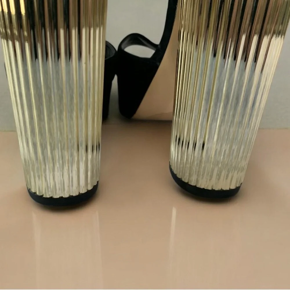 MICHAEL Michael Kors Porter Ankle Strap Platforms Size 7M Party Date Night Event - Picture 9 of 11